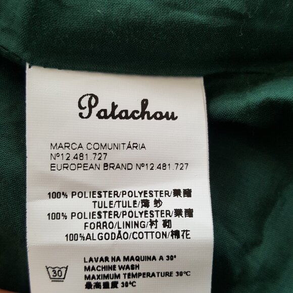 Patachou ! Girls Green & Gold Bow Chiffon Dress ( Y 10) - Picture 8 of 9